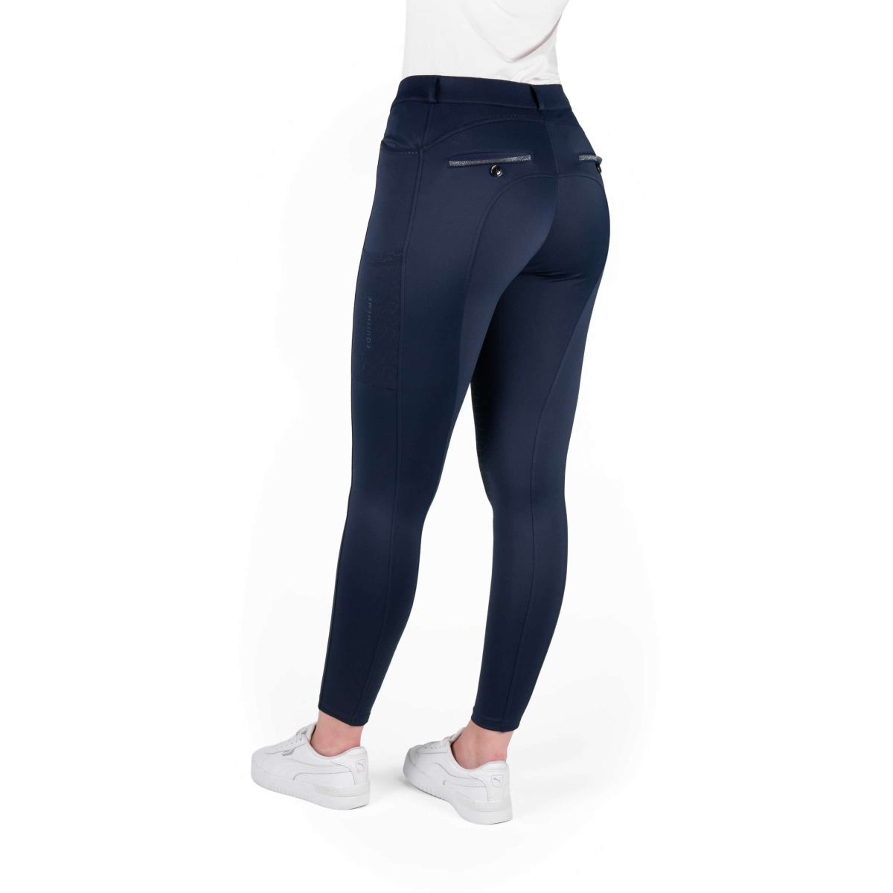 EQUITHÈME Breeches Capucine Knee Grip Navy