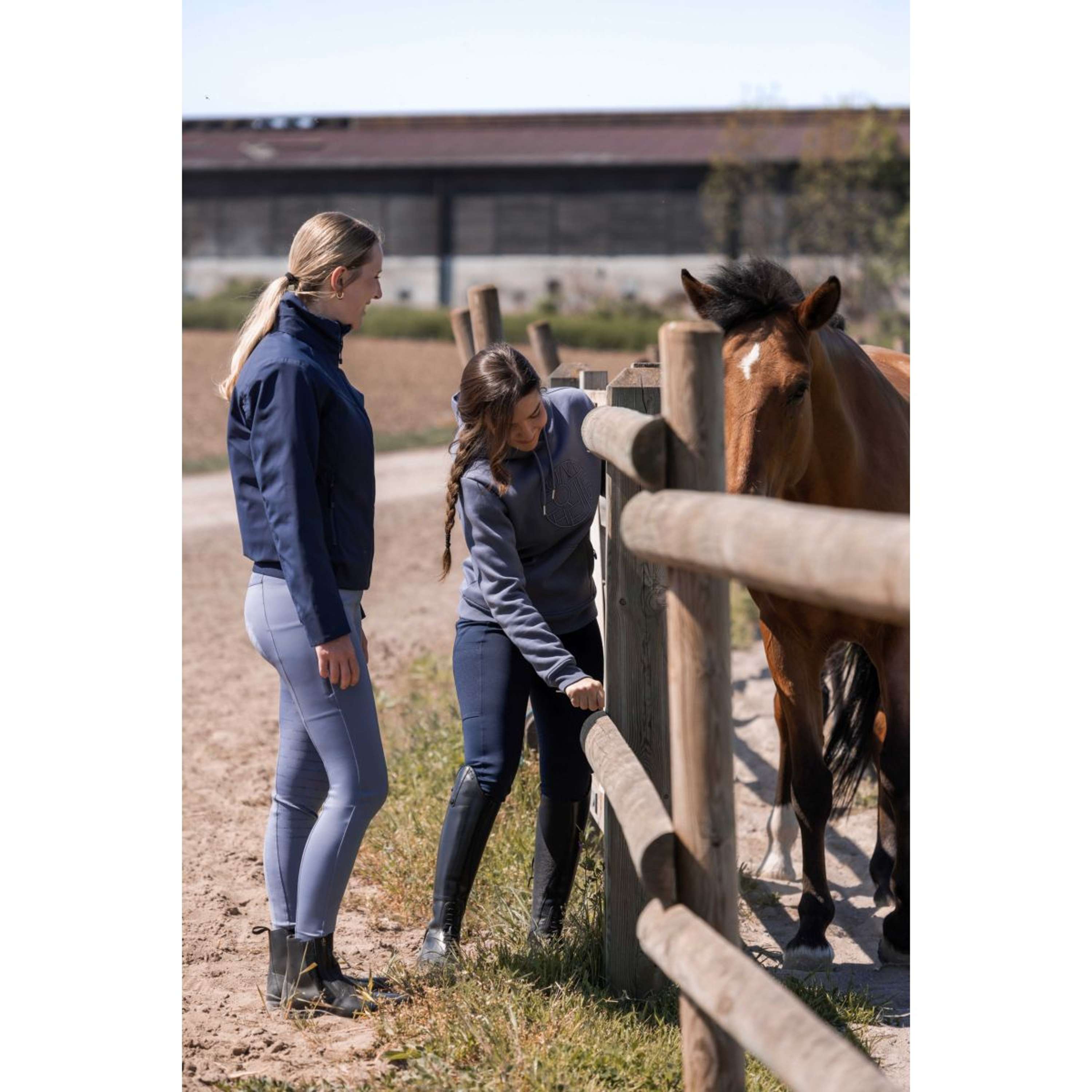EQUITHÈME Breeches Capucine Knee Grip Grey