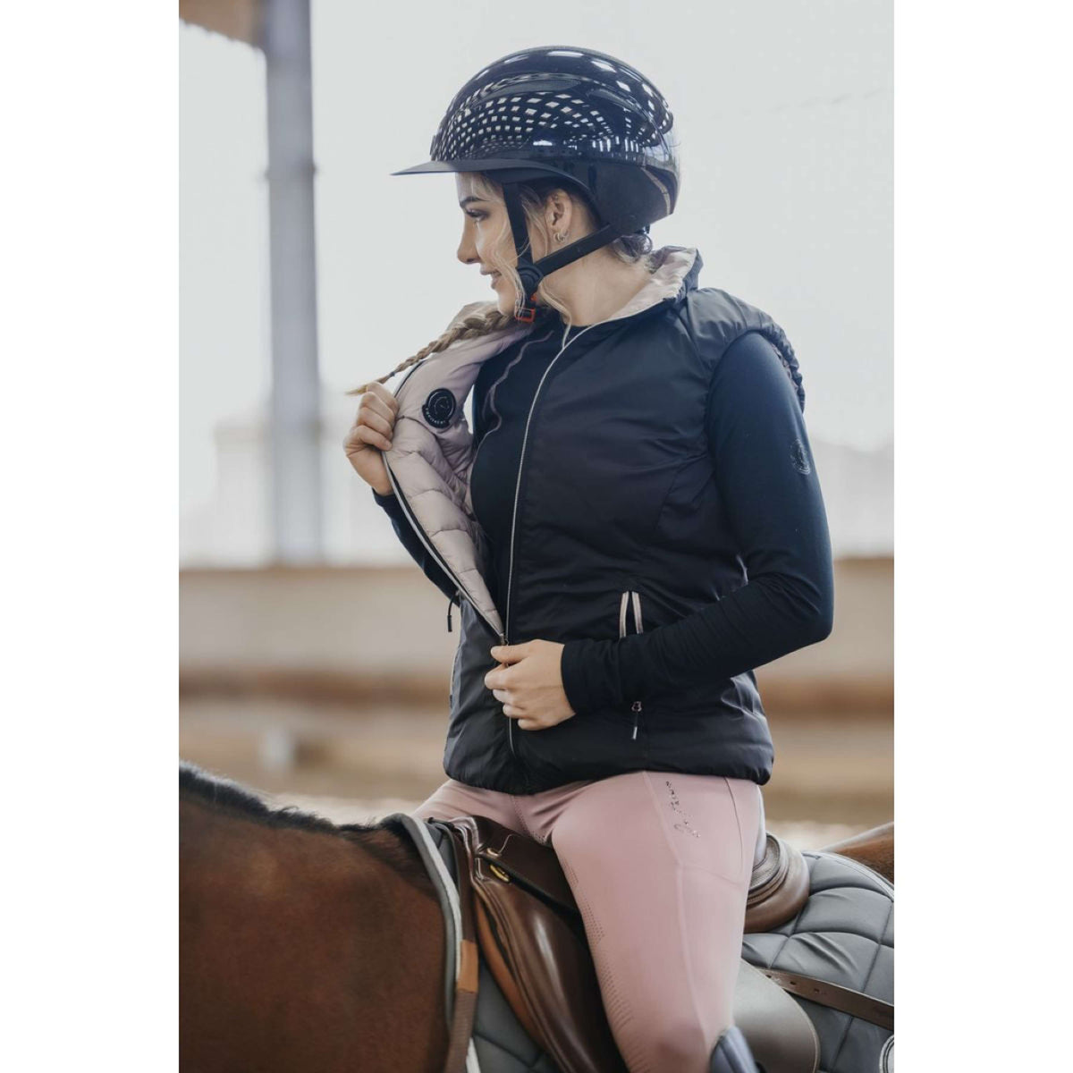 EQUITHÈME Riding Legging Flora Je T'aime Old Pink