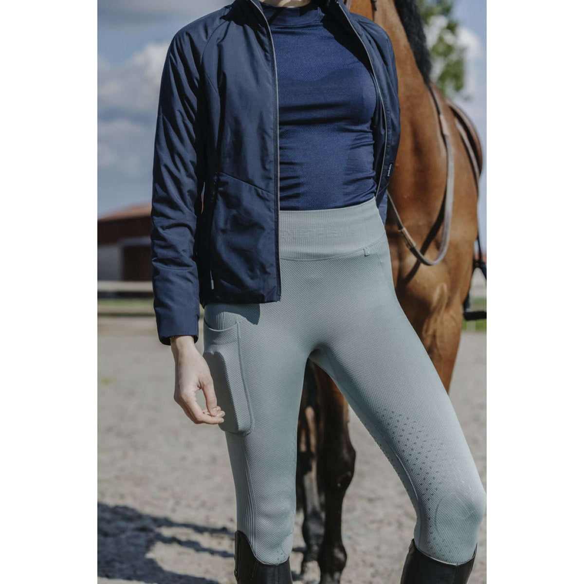 EQUITHÈME Riding Legging Acacia Sage green