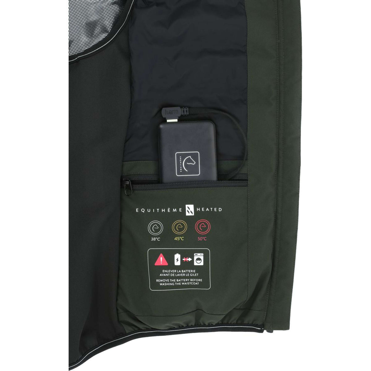 EQUITHÈME Heated Vest Sasha Kaki