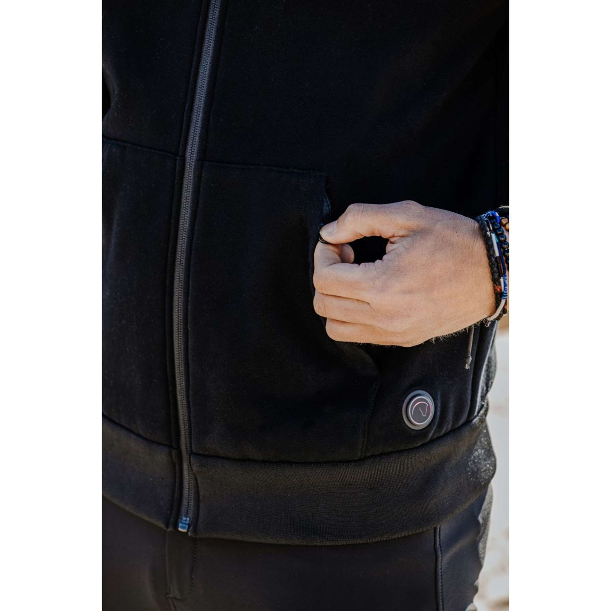 EQUITHÈME Zip-Hoodie Heated Owen Black