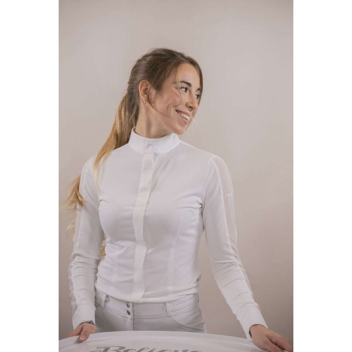 Pénélope Competition Shirt Las Honey Long Sleeves White