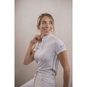 Pénélope Competition Shirt Moon Mesh Short Sleeves White