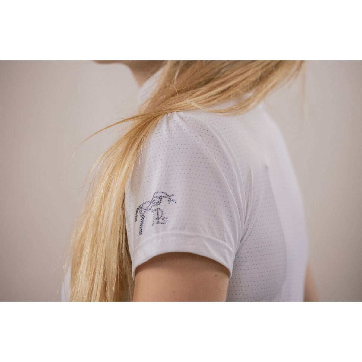 Pénélope Competition Shirt Moon Mesh Short Sleeves White