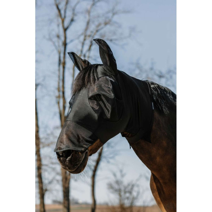 EQUITHÈME Fly Mask Hood with UV Protection Black