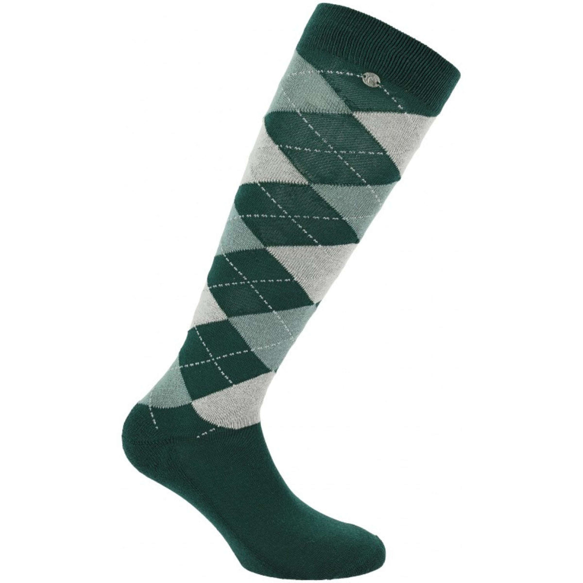 EQUITHÈME Socks Argyle Kaki/Grey