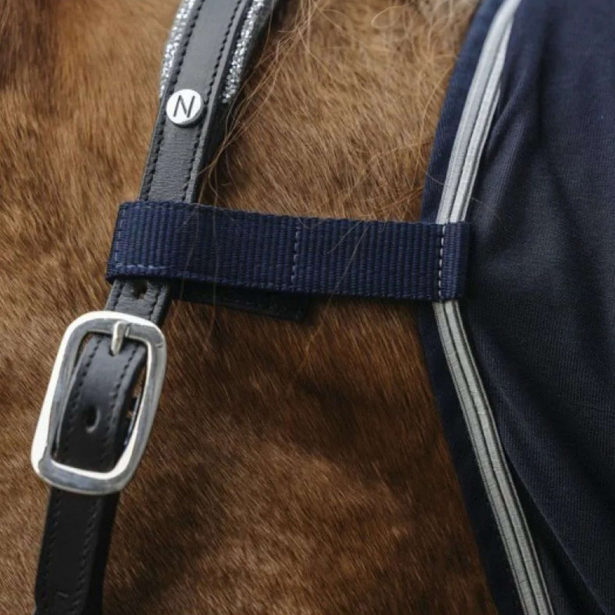 EQUITHÈME Fly Rug Combo Micro Mesh Navy