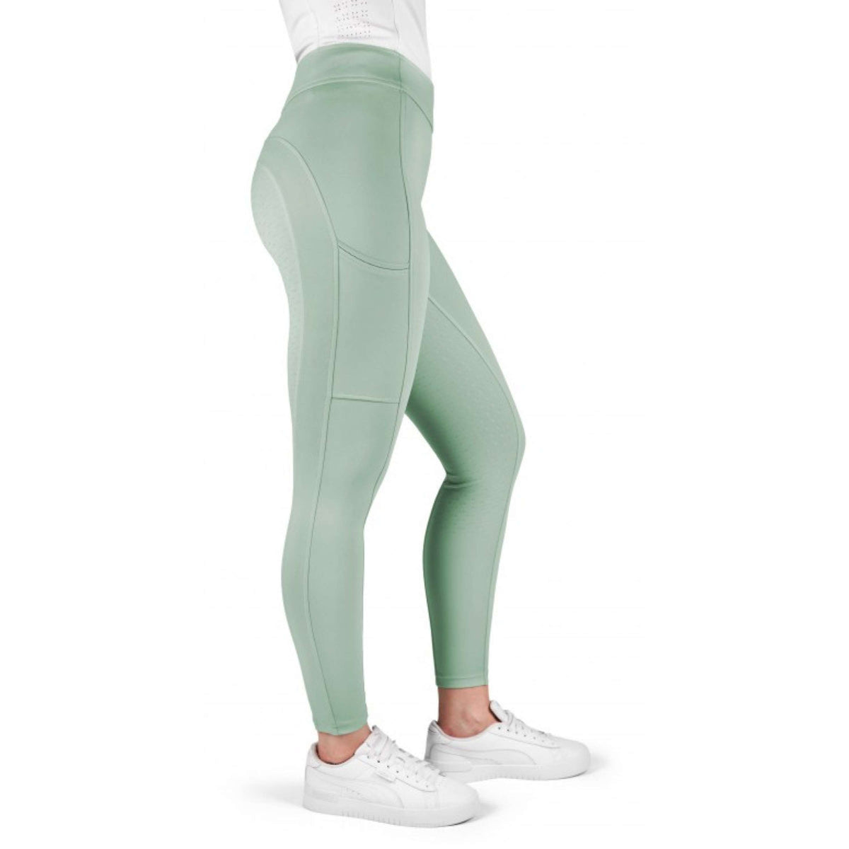 EQUITHÈME Riding Legging Birdy Full Grip Light green