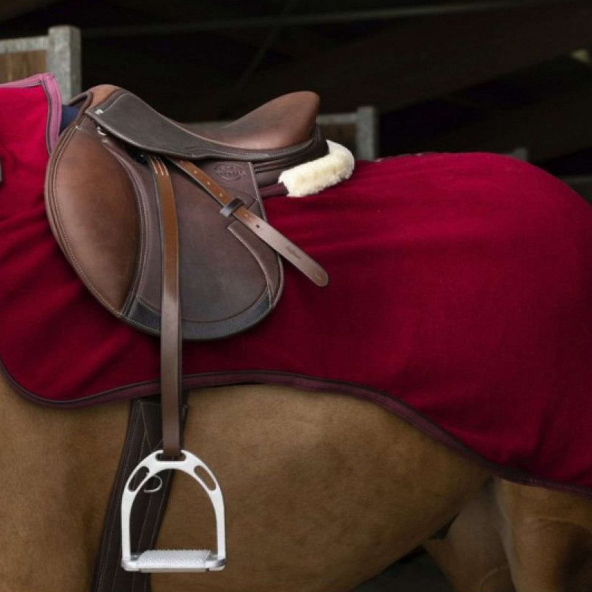 EQUITHÈME Exercise Rug Teddy Fleece Bordeaux