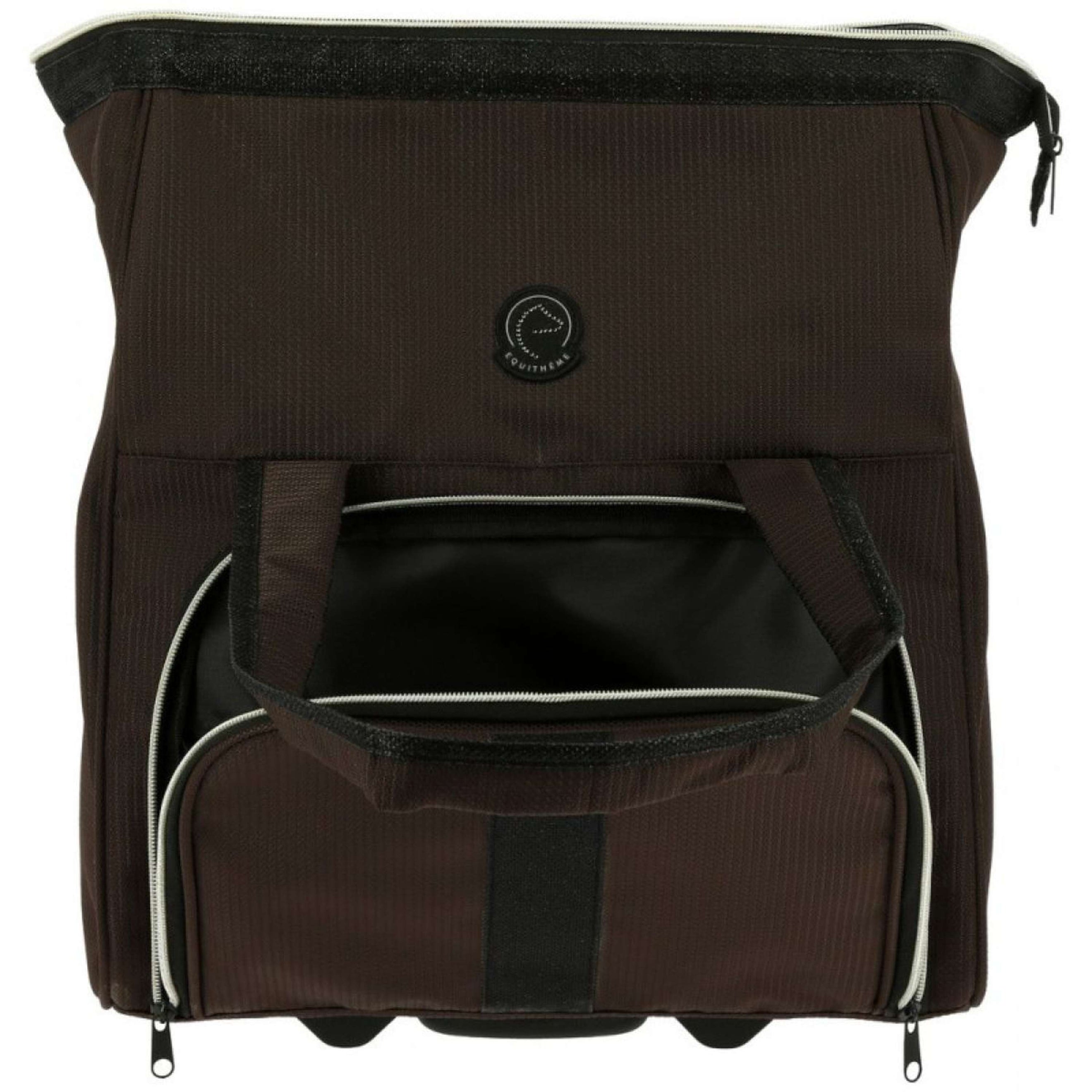 EQUITHÈME Grooming Bag with Wheels Brown