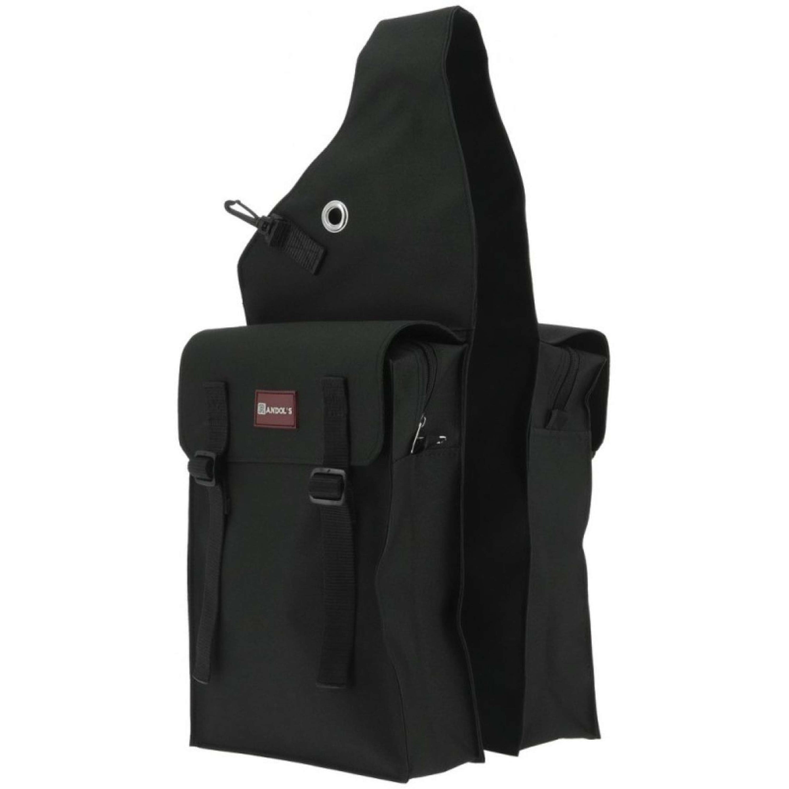 Randol's Double Saddle Bag with Flap Black