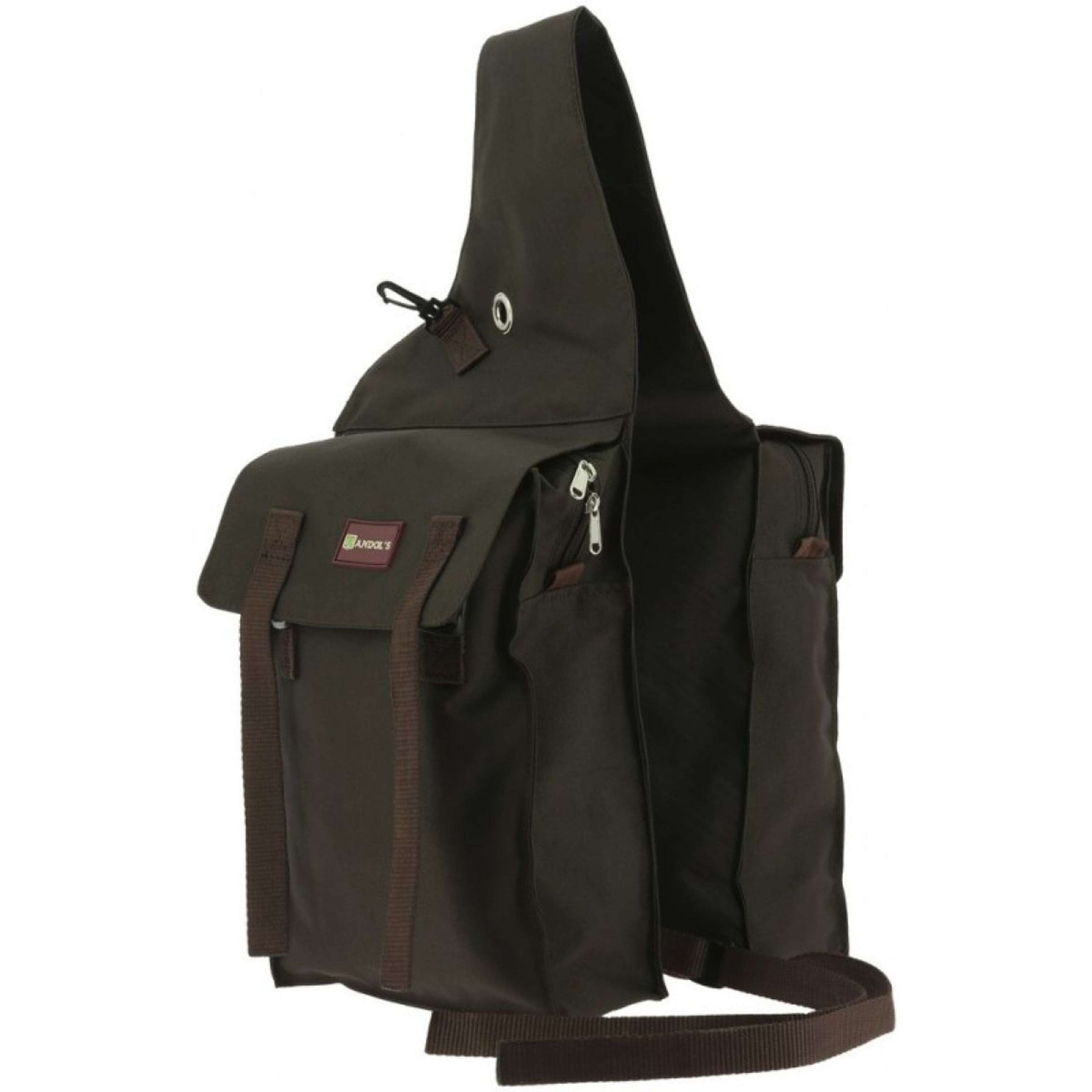 Randol's Double Saddle Bag with Flap Brown