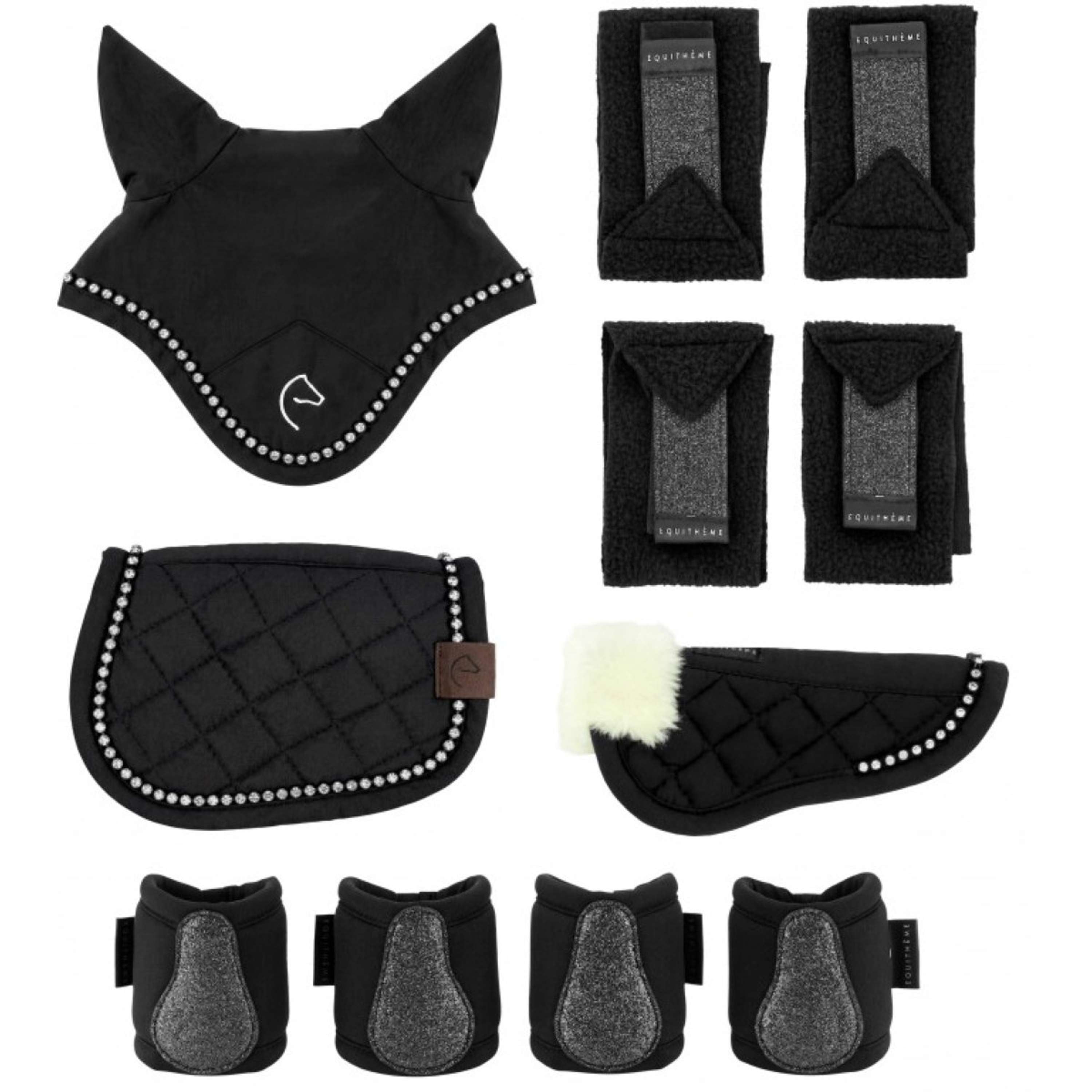 EQUITHÈME Accessory set Mini Pony Academy Black Glitter