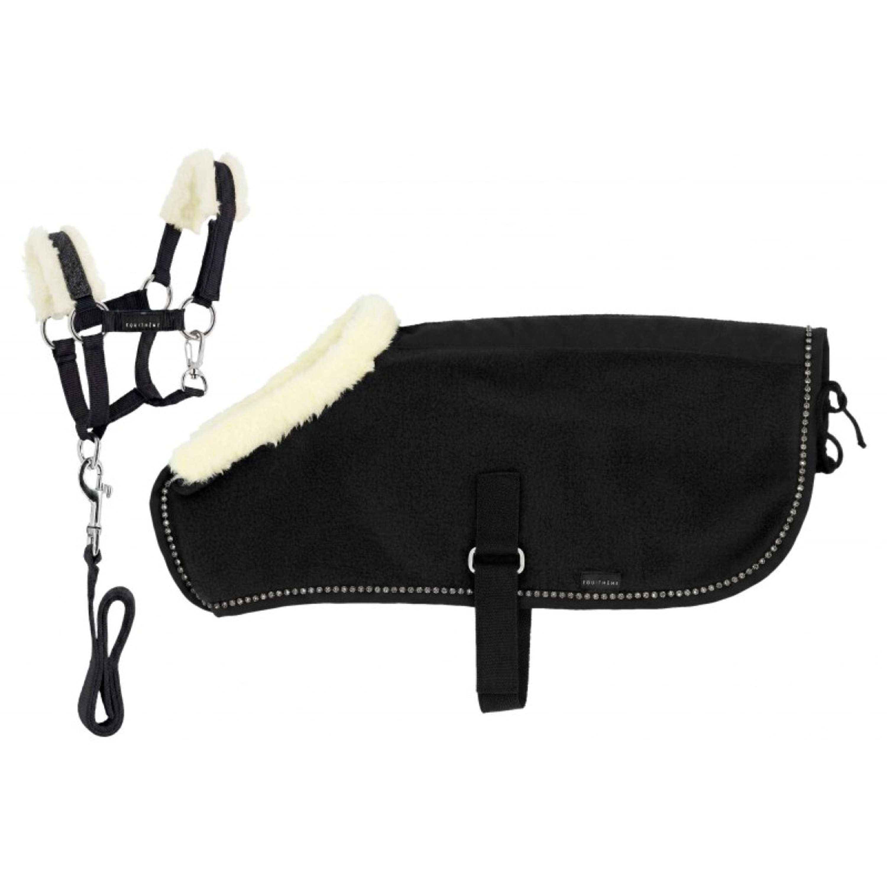 EQUITHÈME Show Rug Set Mini Pony Academy Black Glitter