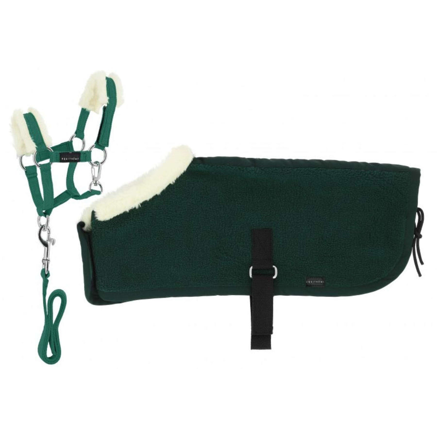EQUITHÈME Pony Academy Show Rug Set Mini Dark green