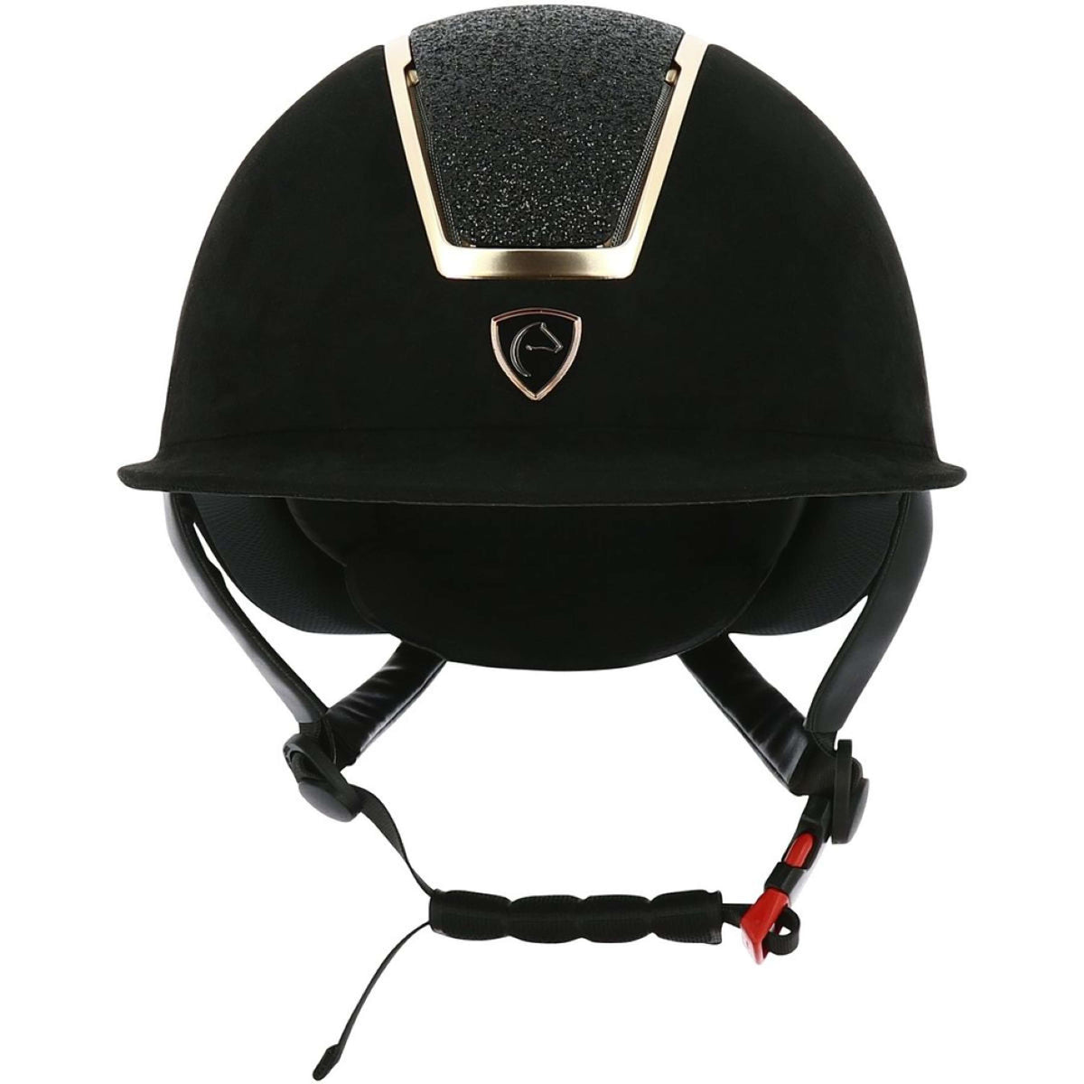 EQUITHÈME Cap Glint Lamé Black/Rose gold