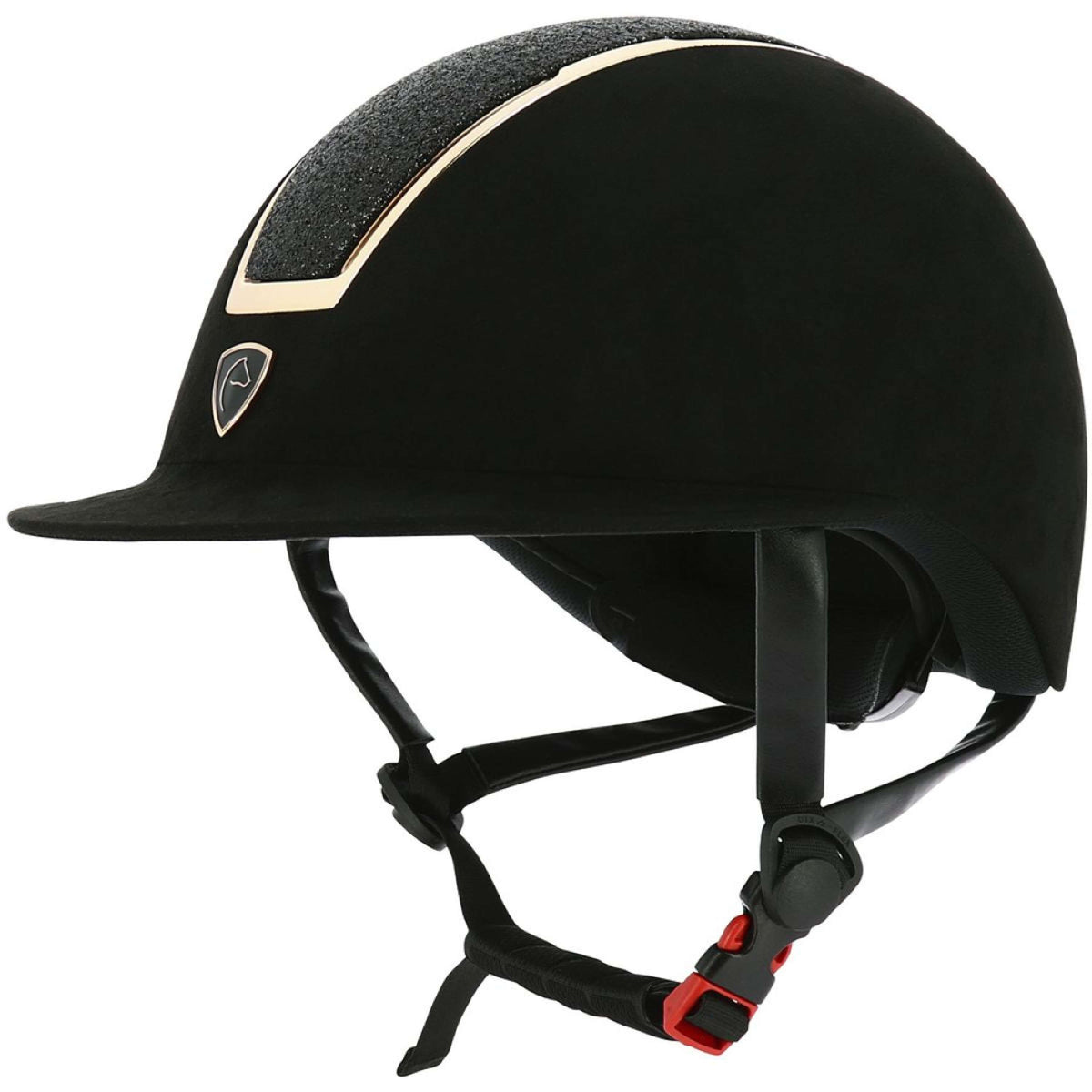 EQUITHÈME Cap Glint Lamé Black/Rose gold