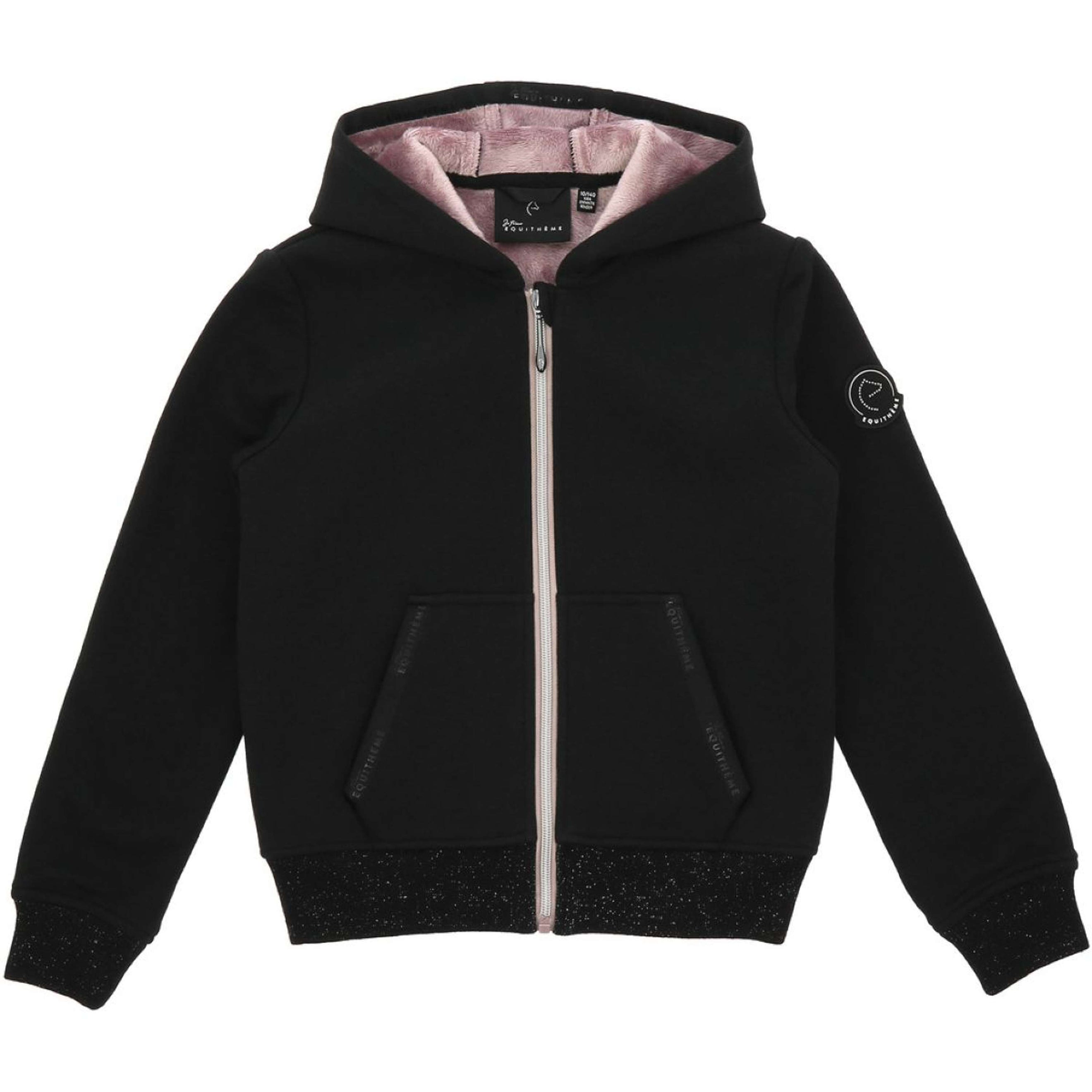 EQUITHÈME Zip-Hoodie Juliette Je T'aime Black