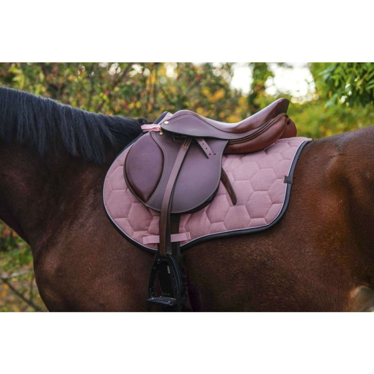 EQUITHÈME Saddlepad Quadri Jumping Pink