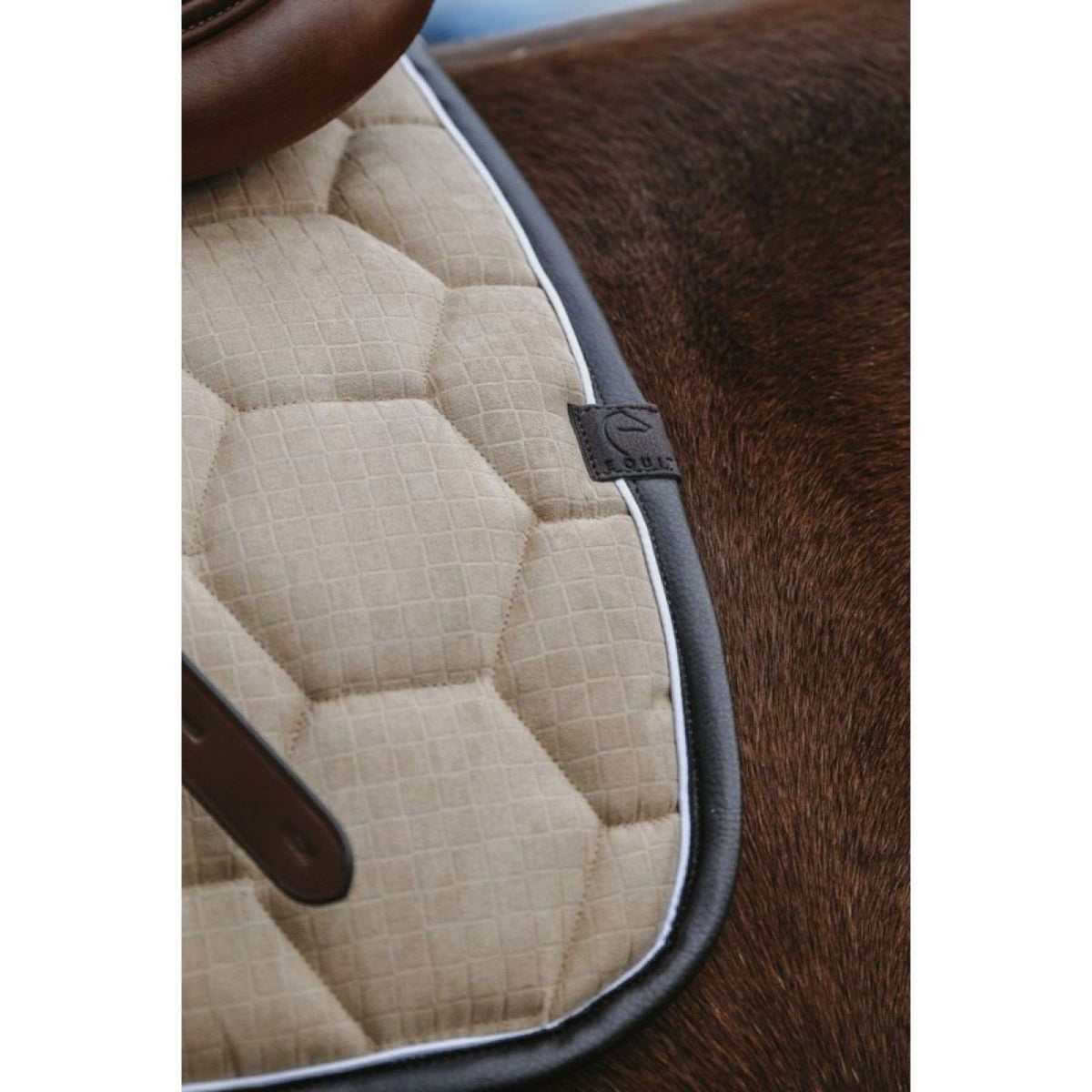 EQUITHÈME Saddlepad Quadri Jumping Beige