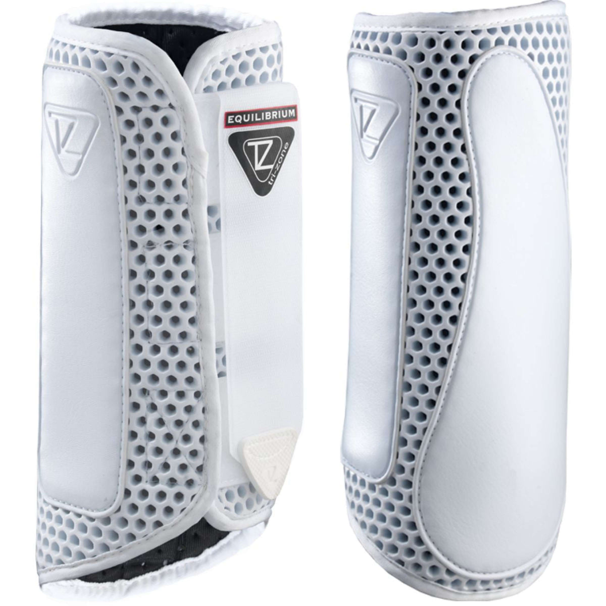 Equilibrium Leg Protectors Tri-Zone Impact Sports Back White