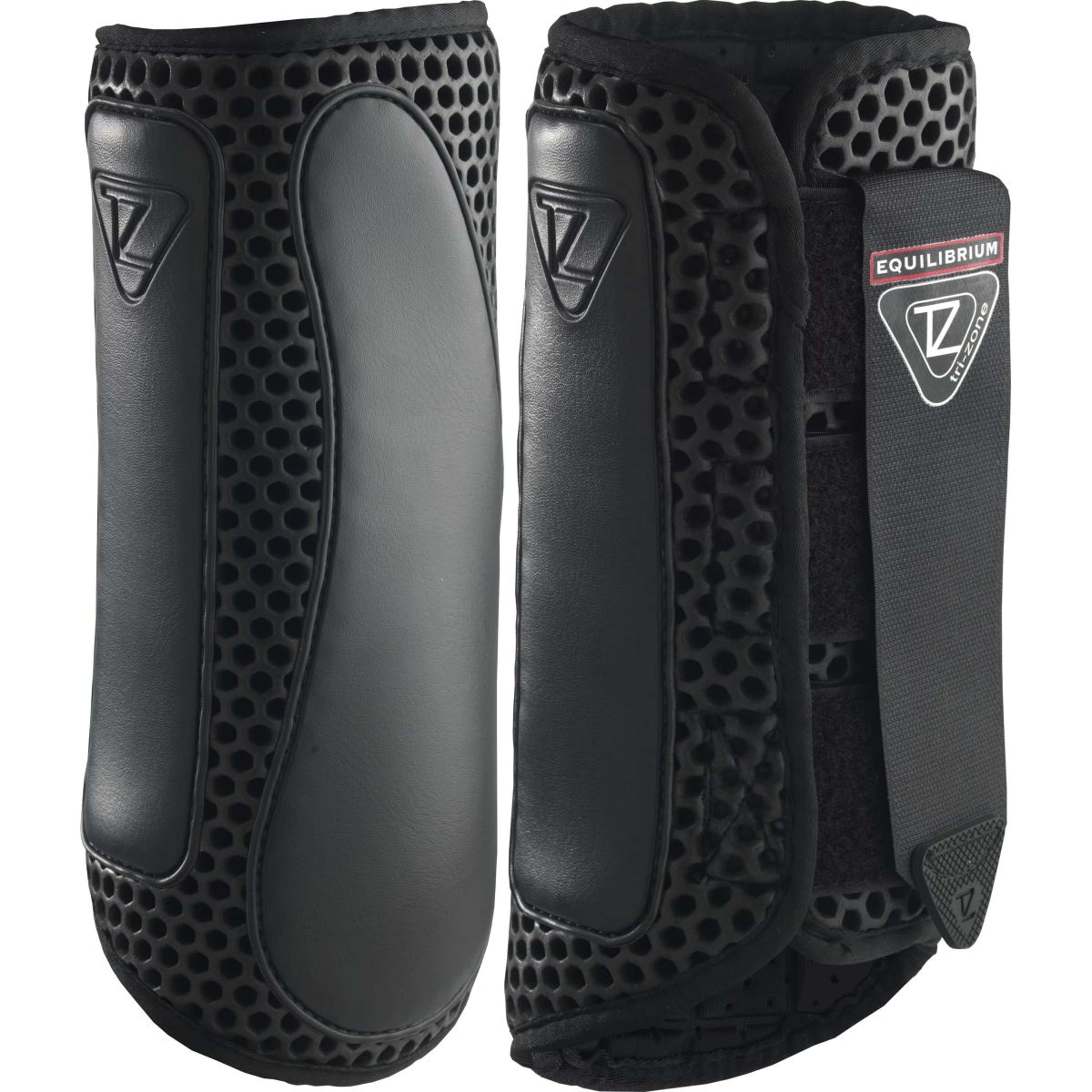 Equilibrium Leg Protectors Tri-Zone Impact Sports Back Black