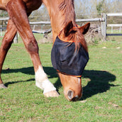 Equilibrium Fly Mask Field Relief Midi without Ears Black/Orange