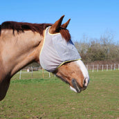 Equilibrium Fly Mask Field Relief Midi without Ears Grey/Yellow