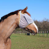 Equilibrium Fly Mask Field Relief Midi without Ears Grey/Yellow