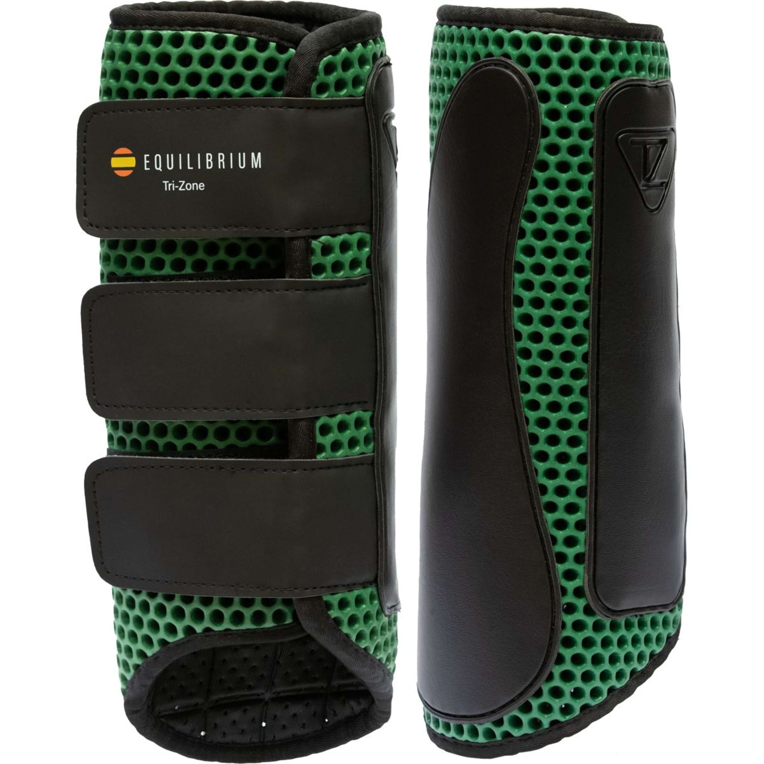 Equilibrium Leg Protectors Tri-Zone Impact Sports Back Hunter Green