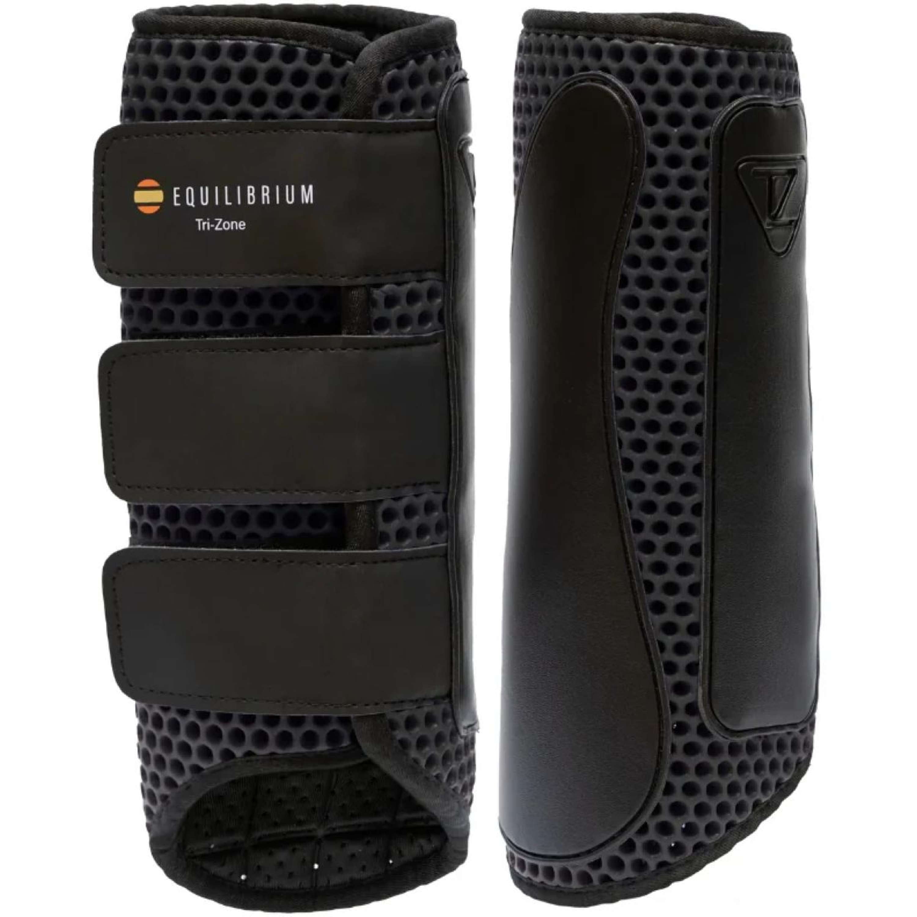 Equilibrium Leg Protectors Tri-Zone Impact Sports Back Black