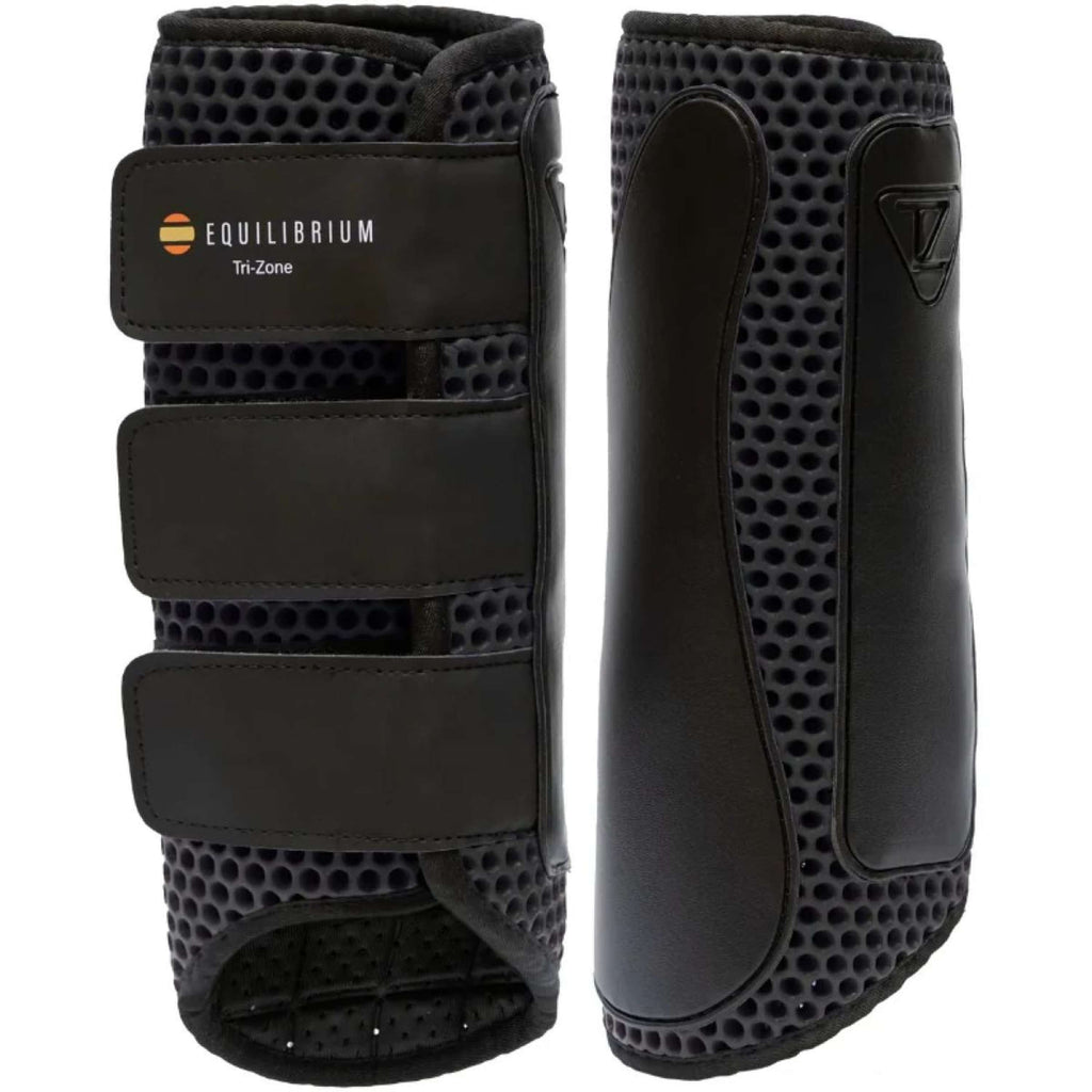 Equilibrium Leg Protectors Tri-Zone Impact Sports Back Black