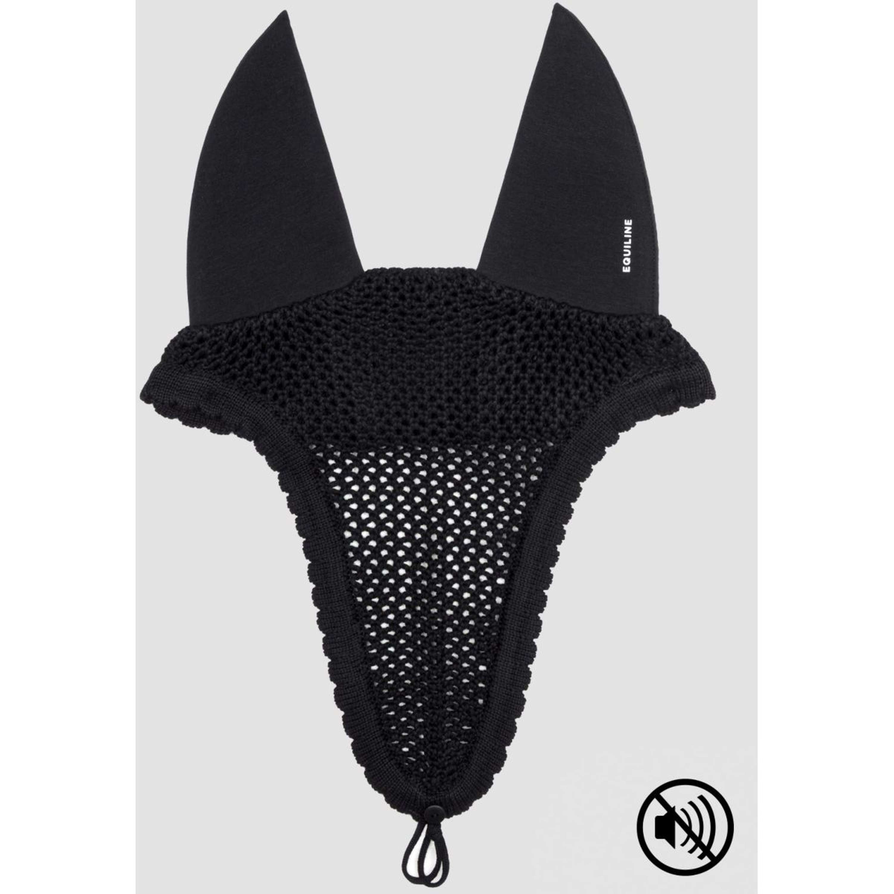 Equiline Ear Bonnet Ruben Soundproof with a Loop Black