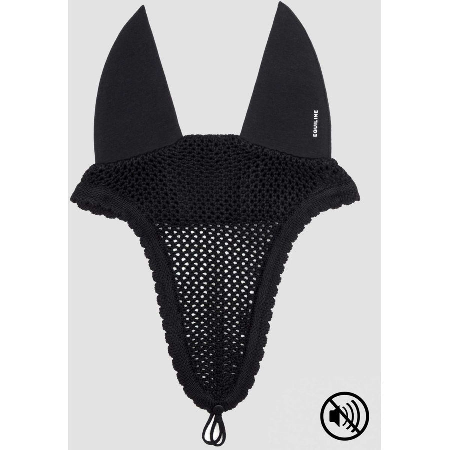 Equiline Ear Bonnet Ruben Soundproof with a Loop Black