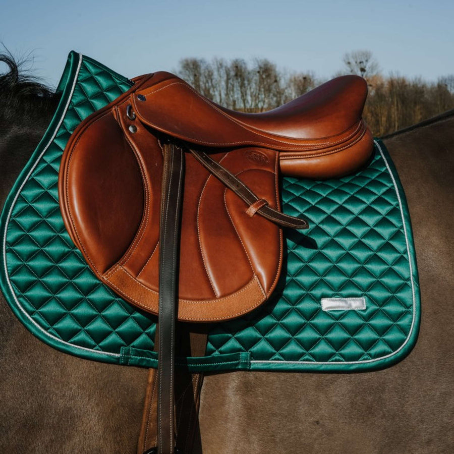 EQUITHÈME Saddlepad Nacre Jumping Dark Green