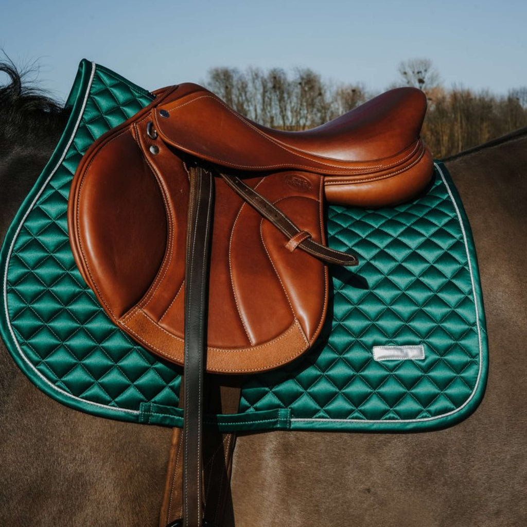 EQUITHÈME Saddlepad Nacre Jumping Dark Green