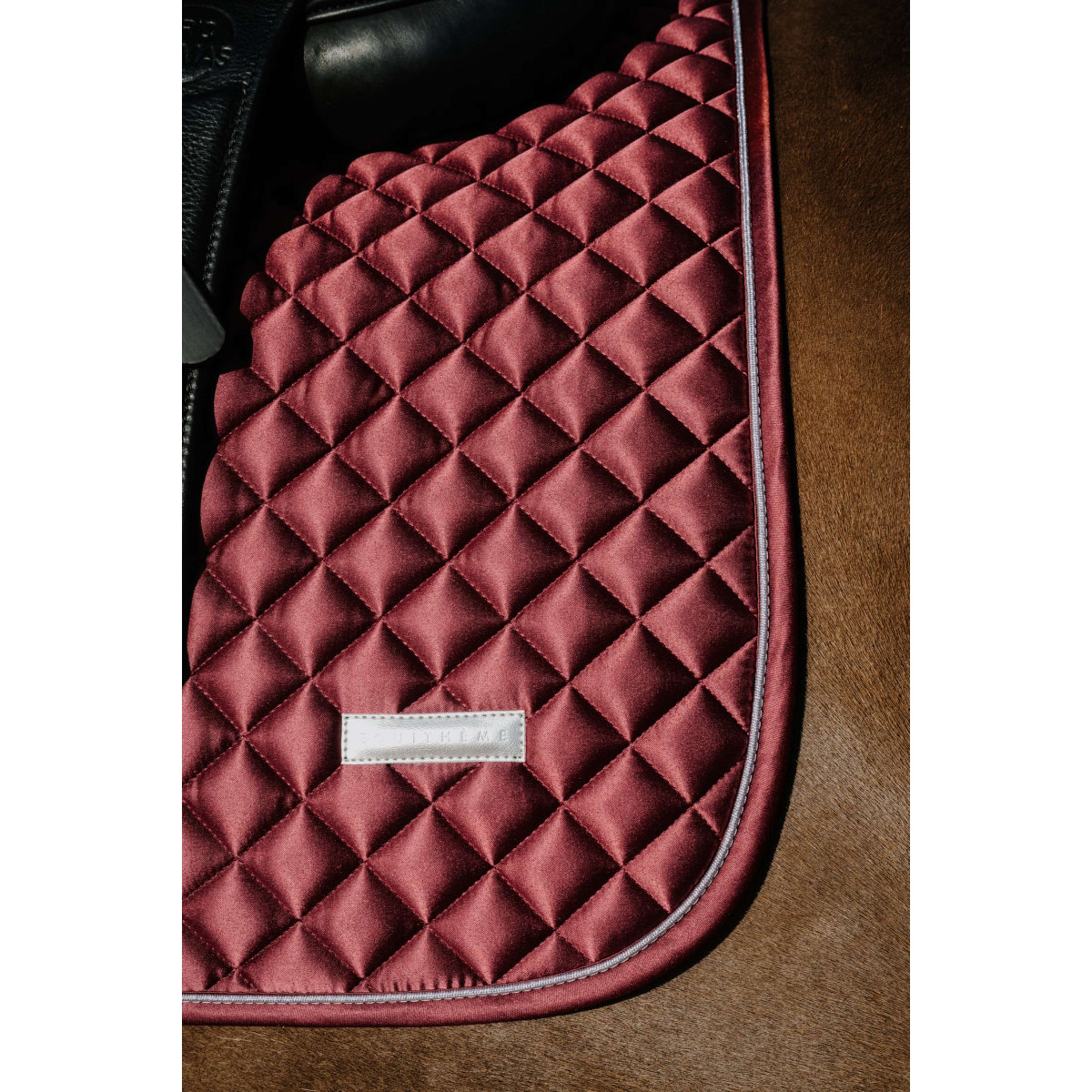 EQUITHÈME Saddlepad Nacre Dressage Bordeaux