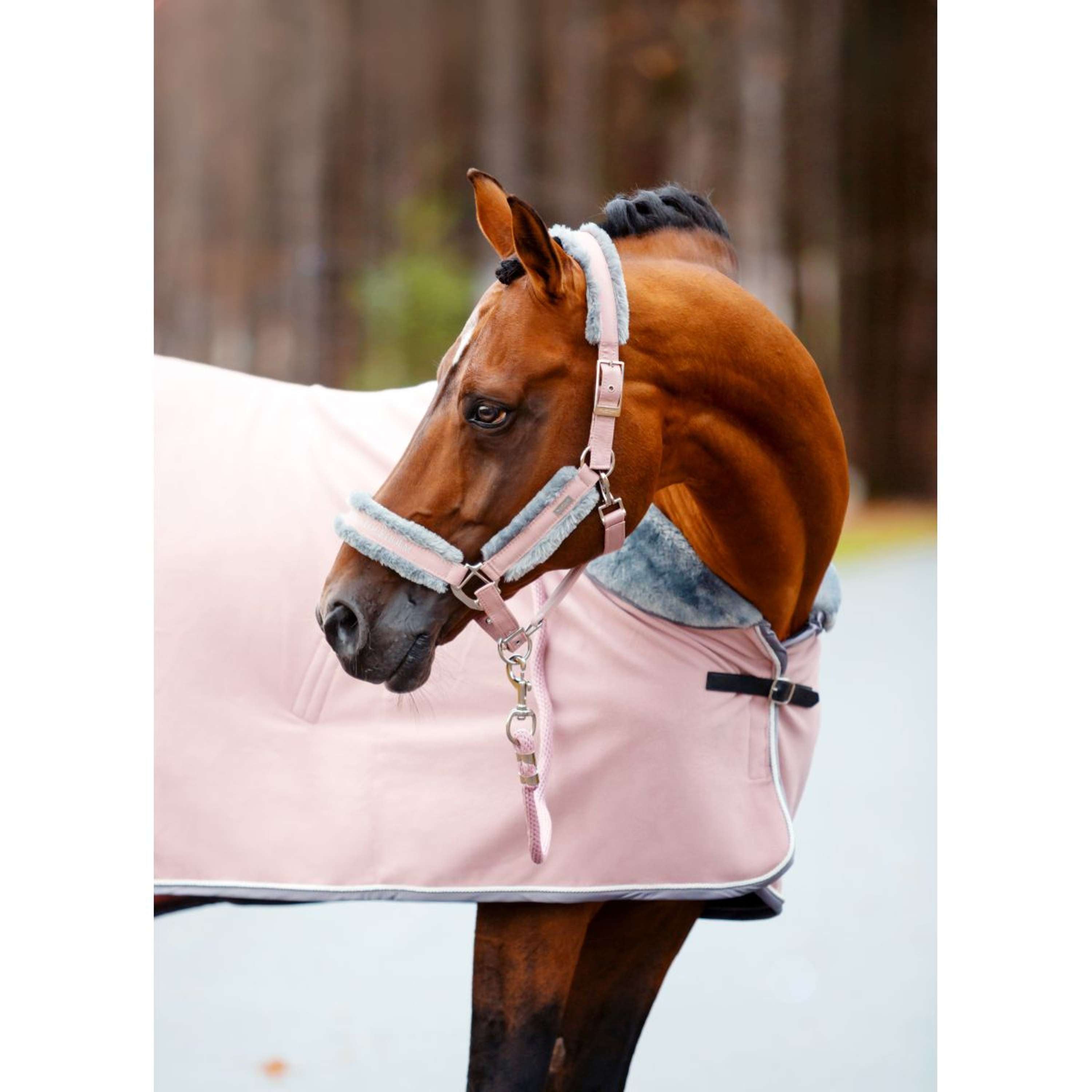Equestrian Stockholm Fleece Rug Fur Pink