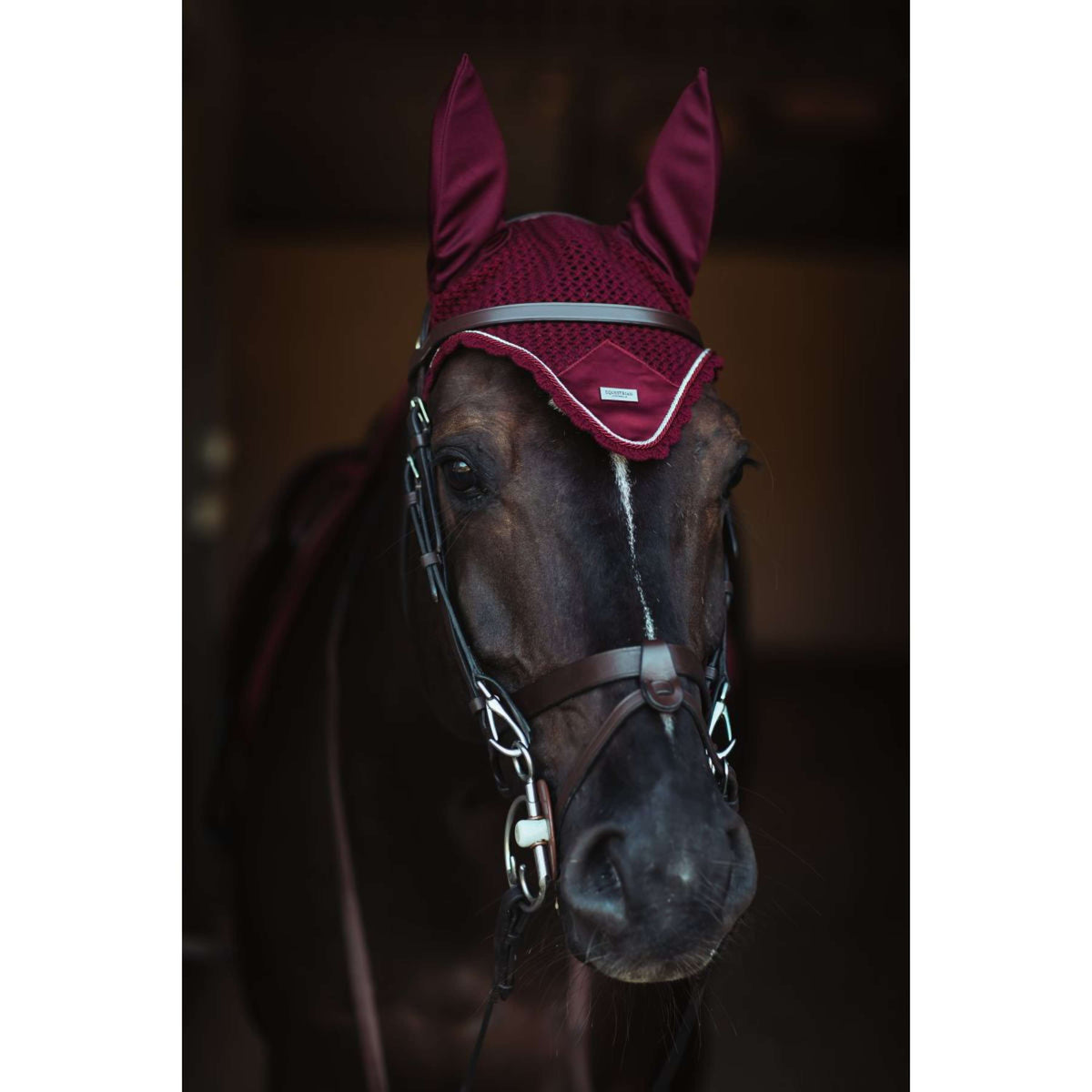 Equestrian Stockholm Ear Bonnet Bordeaux