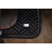 Equestrian Stockholm Saddlepad Vegan Fur Jumping Crystal Black