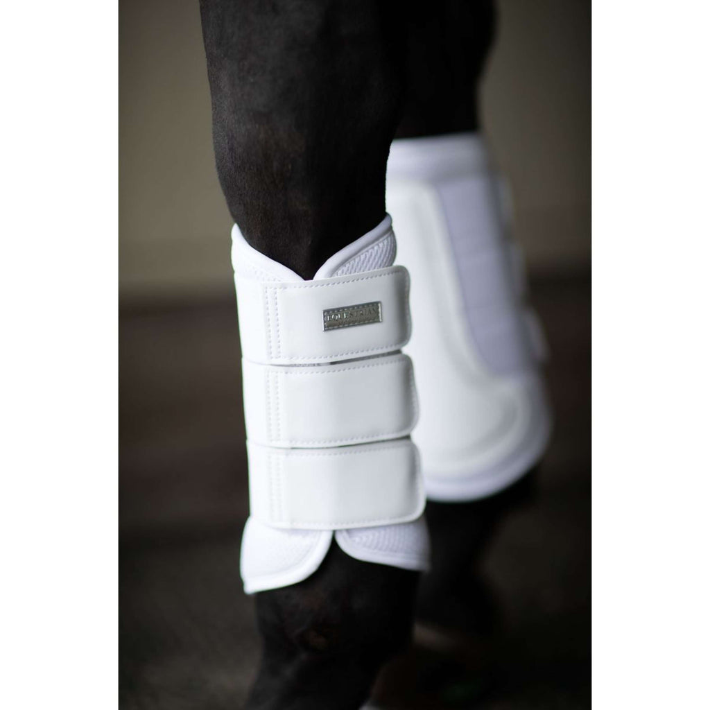 Equestrian Stockholm Leg Protectors Classic Mesh White Silver