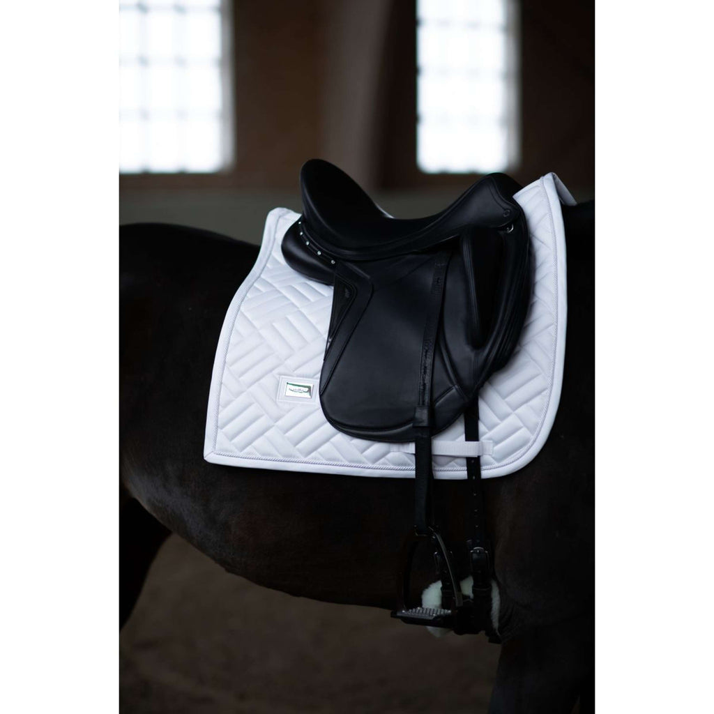 Equestrian Stockholm Saddlepad Modern Dressage White Silver
