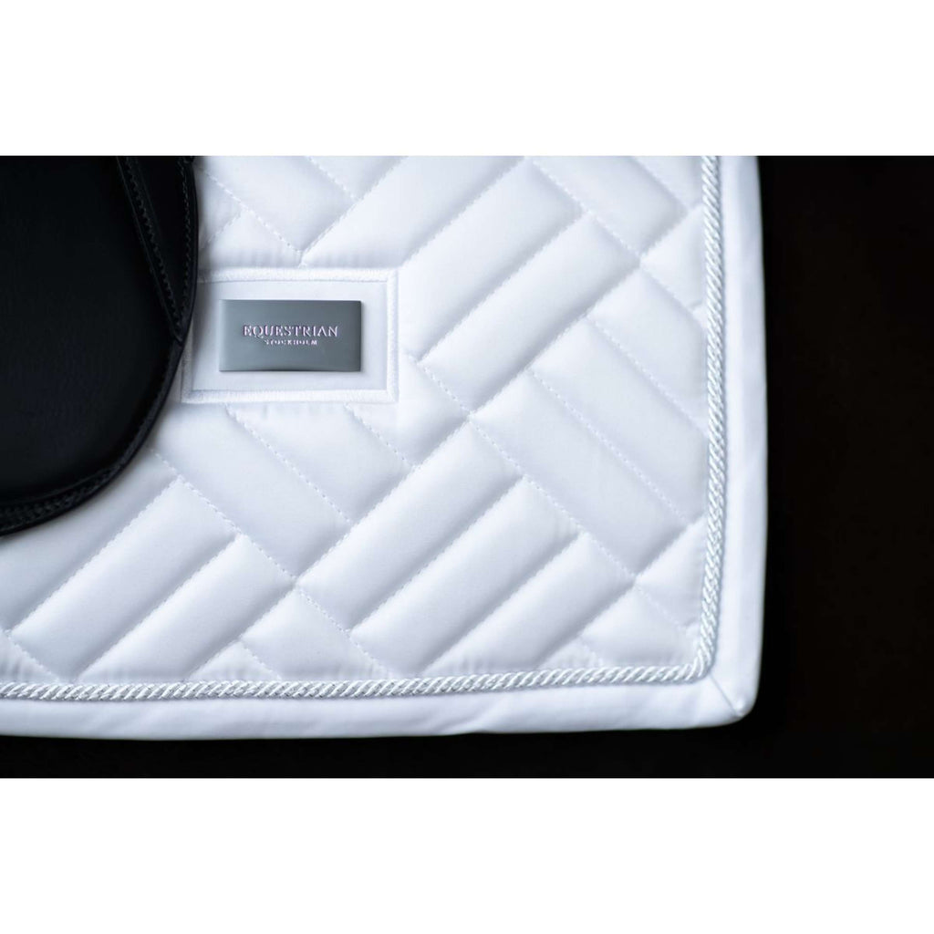 Equestrian Stockholm Saddlepad Modern Dressage White Silver