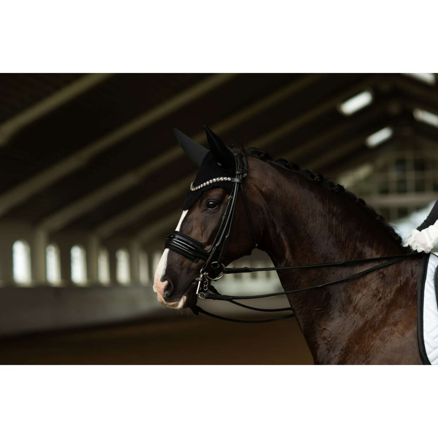 Equestrian Stockholm Ear Bonnet Padded Clean Black