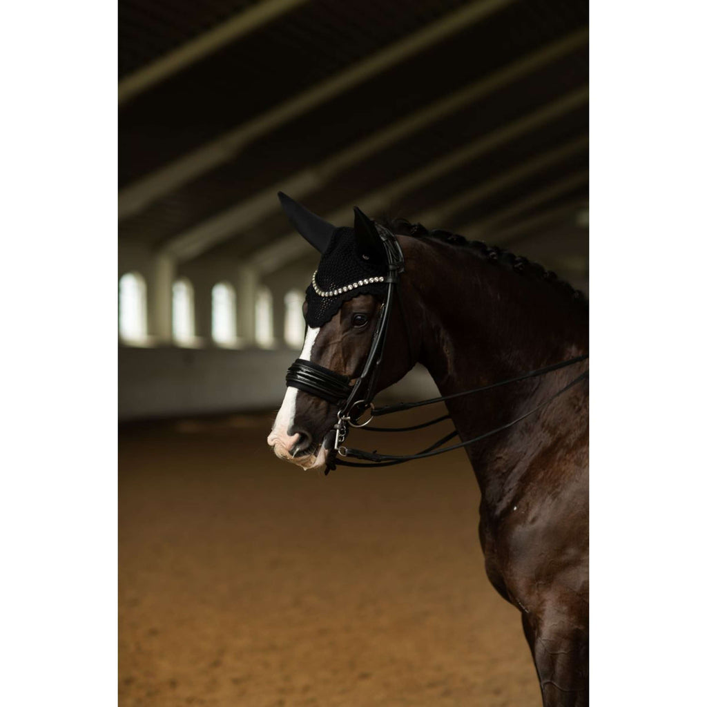 Equestrian Stockholm Ear Bonnet Padded Clean Black