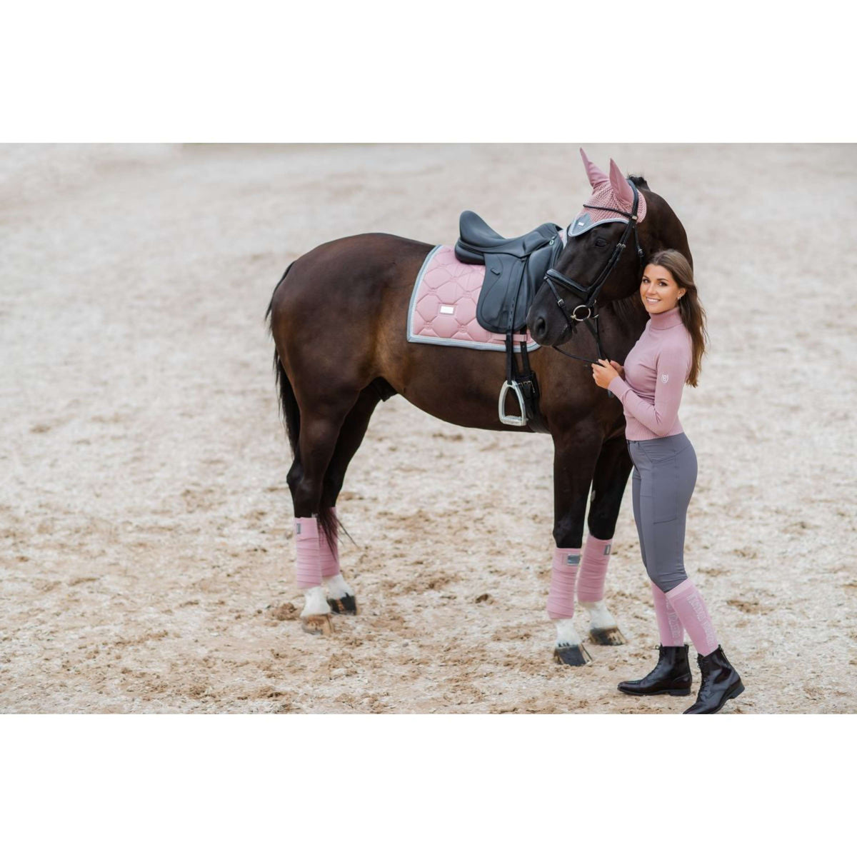 Equestrian Stockholm Bandages Pink