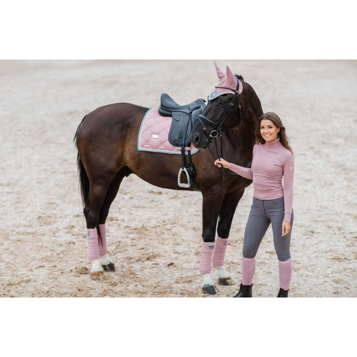 Equestrian Stockholm Saddlepad Dressage Pink Pearl