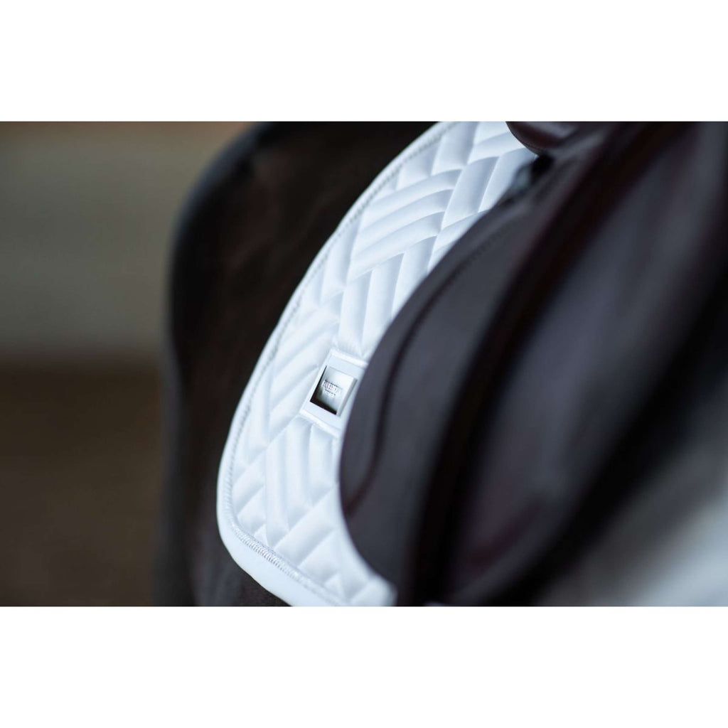 Equestrian Stockholm Saddlepad Modern Jumping White Silver