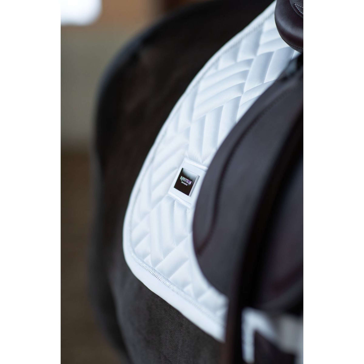 Equestrian Stockholm Saddlepad Modern Jumping White Silver